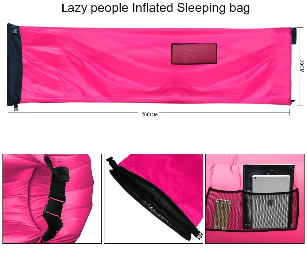 Ленивый мешок висячий надувной воздушный диван шезлонг-гамак компрессионная сумка laybag для одного человека взрослый спальный мешок