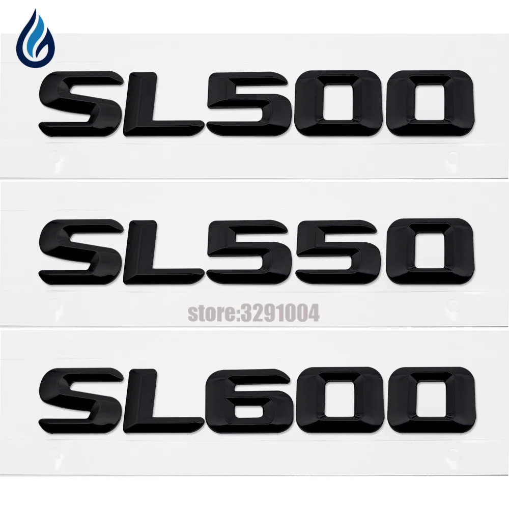 

For Mercedes Benz SL Class SL500 SL550 SL600 Chrome Number Letters Rear Trunk Emblem Badge Sticker for R107 R129 R230 R231