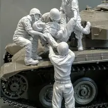 В разобранном виде 1/35 анкерный танк(5 фигурок)(без майки) каучуковая фигурка Неокрашенная модель комплект