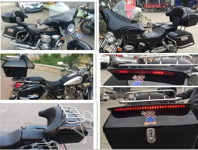 Багажник мотоцикла багажник верхняя стойка спинка с стоп сигналом для Honda Shadow Spirit