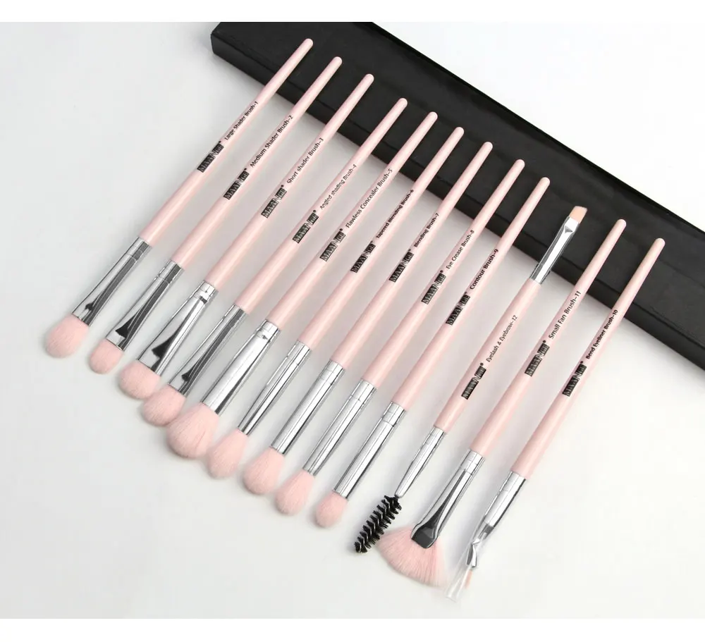 Conjunto de pincéis profissional 12 pçs para de maquiagem