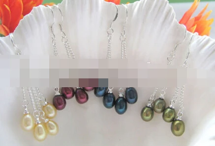 

1578 4pairs multicolor baroque freshwater pearl earring