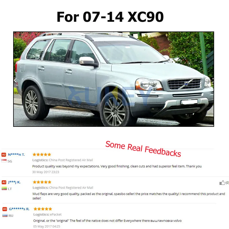 Для VOLVO XC90 2007- брызговики 2008 2009 2010 2011 2012 2013 спереди и сзади автомобиля брызговики брызговик Fender