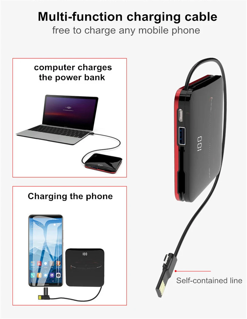 Зеркальный Алюминиевый двойной USB быстрая зарядка мини внешний аккумулятор 8000 мАч Мини банк питания 2.0A Быстрая зарядка для iphone