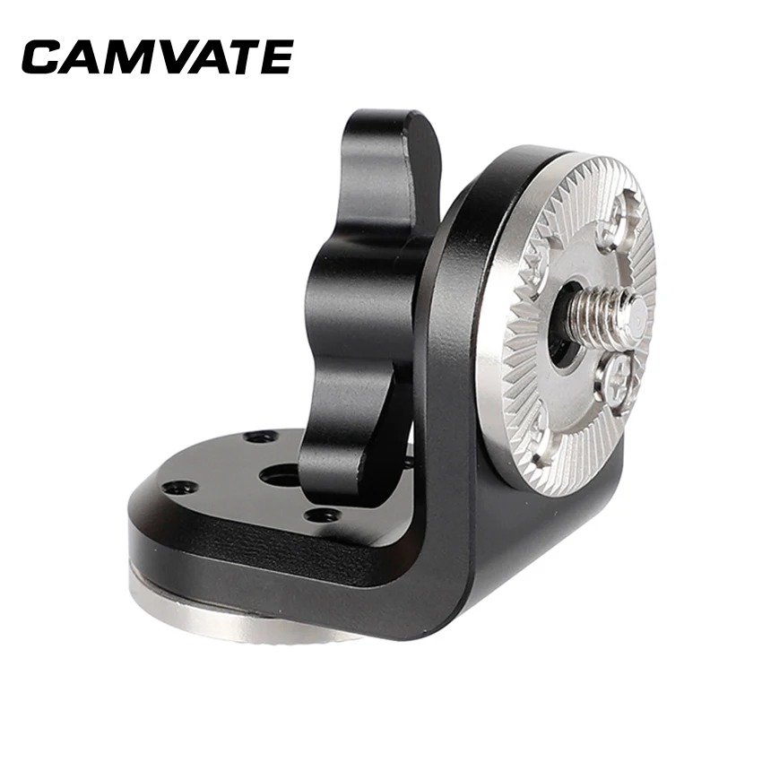 

CAMVATE Dual arri Rosettes Extension Mount Vertical Type With Central M6 Thread (Black Knob) C2131