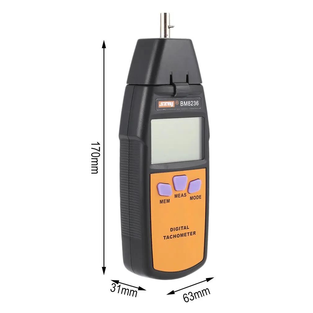 SZBJ BM8236 ЖК-цифровой лазерный тахометр Бесконтактный RPM Tach тестер метр Датчик скорости двигателя тестирование ручной фотоэлектрический