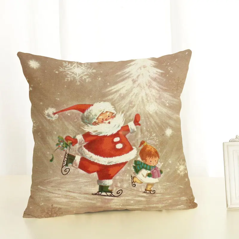 

New Year Christmas Decorations For Home Adornos De Navidad Home Decoration Accessories Natal Cushion Cover Different Santa Claus