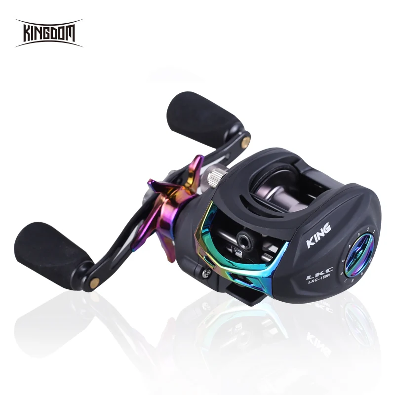 Reino pesca Baitcasting carrete sistema de freno magnético agua salada 6 KG Max Drag 10 + 1BB alta velocidad relación de engranaje 6,4: 1 carrete de pesca