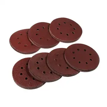 

70 X 8 Holes Gold Sanding Discs 5 Inch Dustless Hook And Loop Sander Paper - 10 Each Of 40 60 80 120 180 240 400 Grits