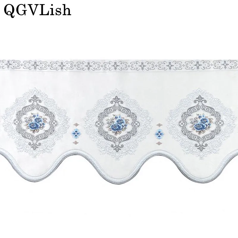

QGVLish 55cm Wide Chenille Short Curtain Fabrics DIY Valance Stage Bedroom Living Room Sofa Window Decor Curtain Accessories