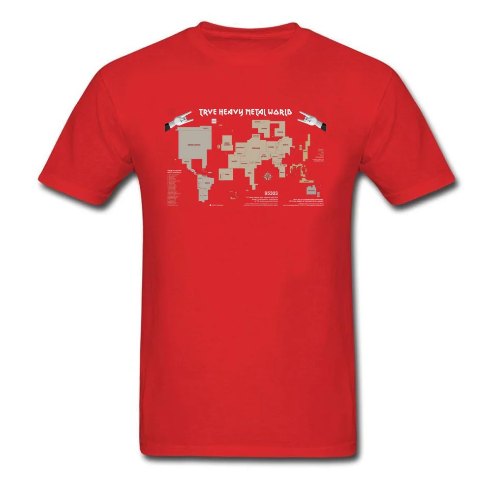 Tops Tees True Heavy Metal World Map ostern Day Short Sleeve Pure Cotton Crewneck Men T Shirt Summer Sweatshirts Prevailing True Heavy Metal World Map red