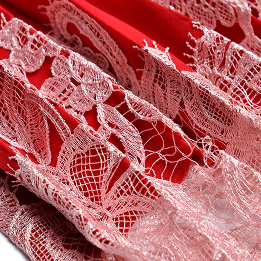 AELESEEN/модный подиумный комплект из 2 предметов новинка 2019 года кружевной розовый