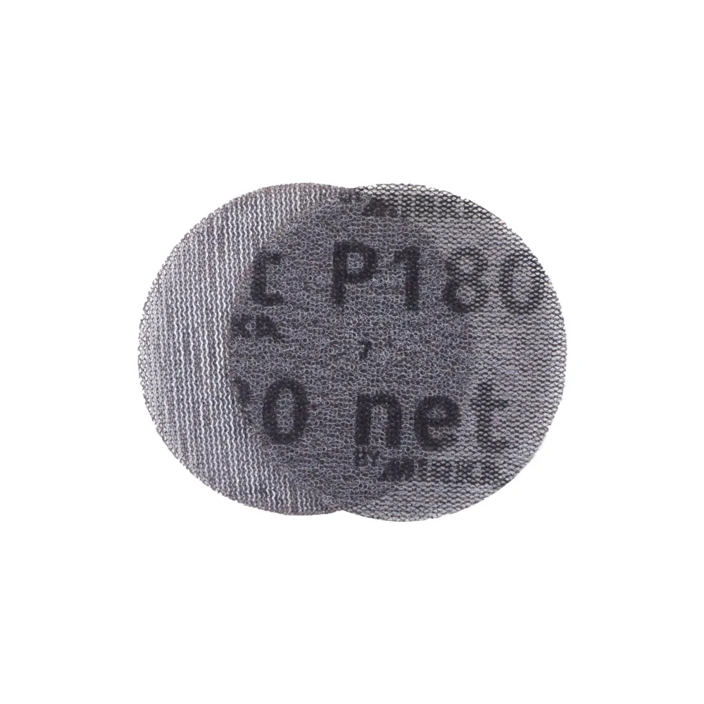 10PCS 3 Inch(75mm) Mesh Dust-free Anti-blocking Hook&Loop Sanding Discs Round Abrasive Sandpaper for Metalworking, 80#/180#/240#