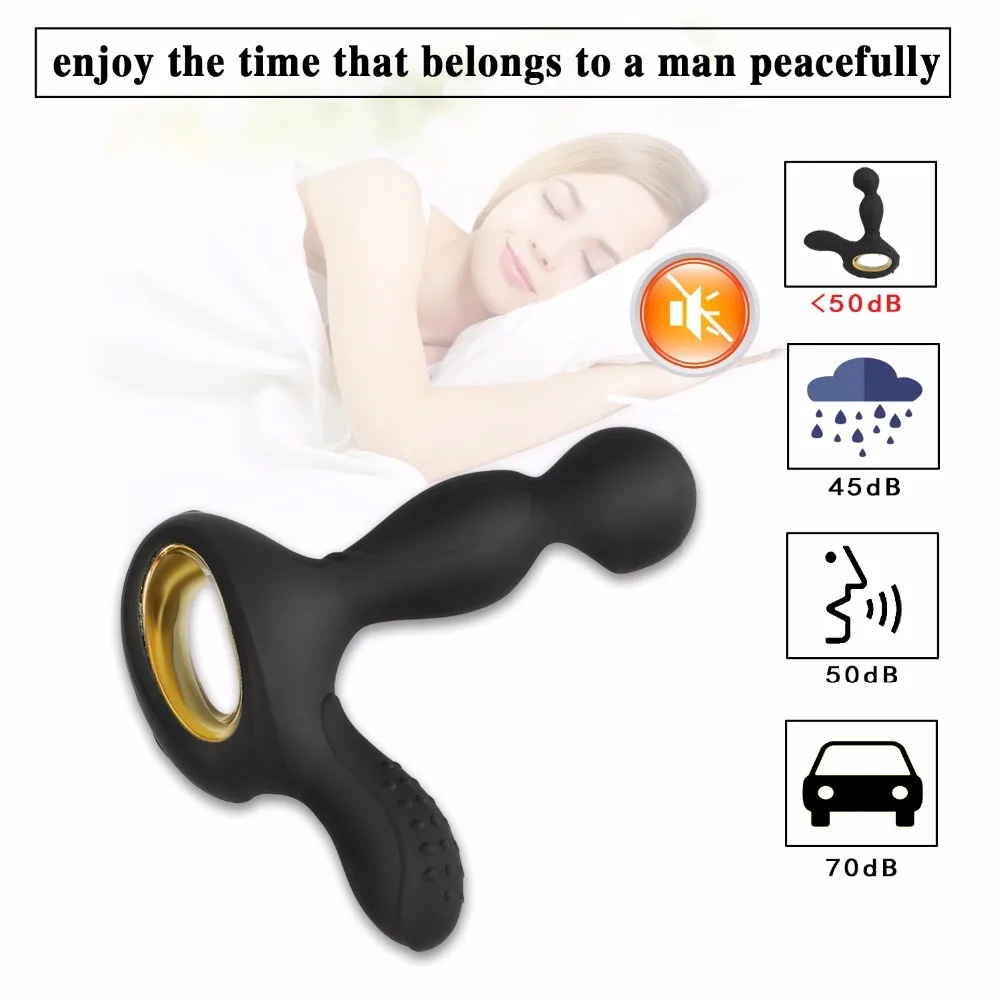 Goedkoop 360 Rotatie Smart Verwarming Prostaat Stimulator Draadloze Afstandsbediening 10 Vibrerende Anale Pluggen G Spot Stimulatie Vibrator Anale Grappig Speelgoed