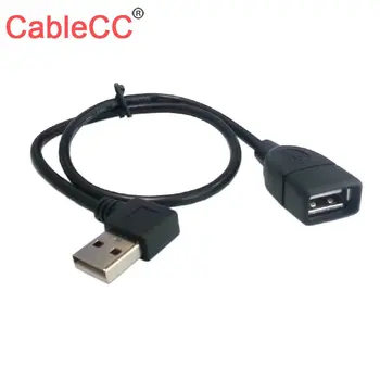 

CYSM 10pcs/lot CableCC 480Mbps 90 Degree Right Angled USB 2.0 A Type Male Female Extension Cable Black 40cm 20cm 10cm