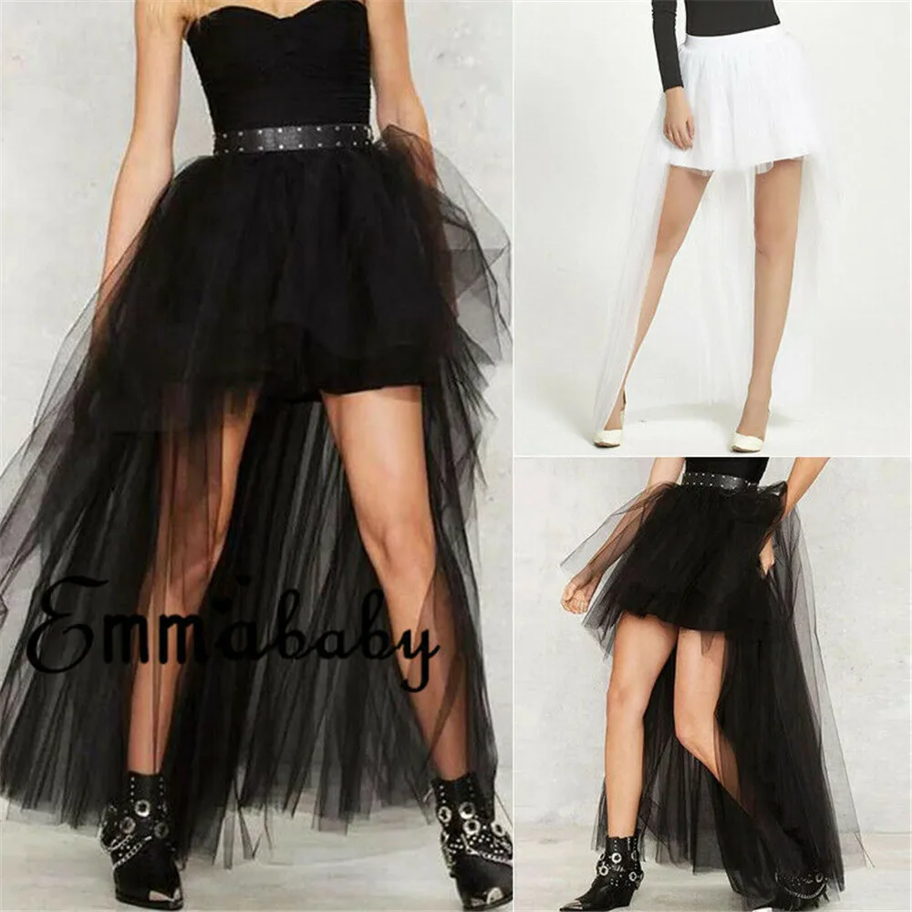

Summer Tutu Skirt Princess Women Lady Petticoat Ballet Tulle Long Dance Club Skirt Sexy swallowtail skirt 2019 New