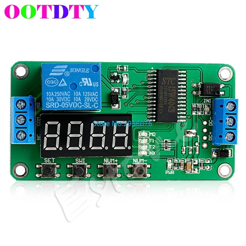 

Multifunction Self-lock Relay PLC Cycle Timer Module DC 5V Delay Time Switch APR12