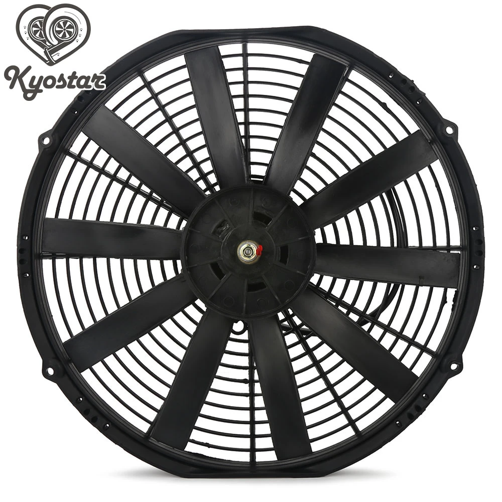 Universal 8 9 10 12 14 Slim Listrik Tarik Push Fan Mesin Radiator Oil Cooler Cooling Fan 12v 80w Pisau Lurus Penggemar Kit Aliexpress