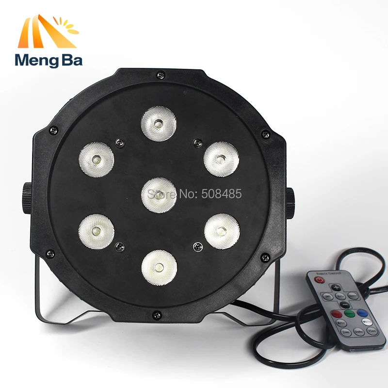 

12PCS/lot Wireless Remote Control LED American DJ LED SlimPar 7x12W RGBW 4IN1 Wash Light Stage lighting No Noise Fast Shipping