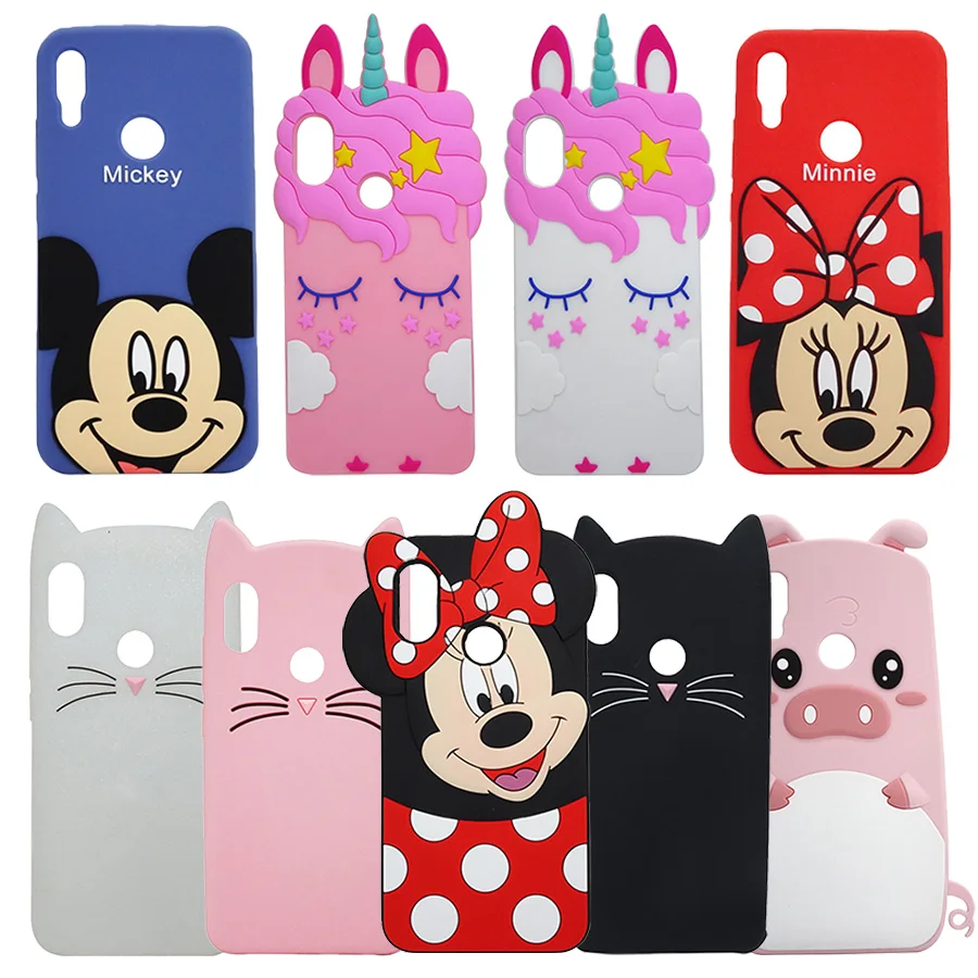 

Case For Xiaomi Redmi note 7 Soft Silicone Unicorn Minnie Mickey 3D Cartoon Case Cover For xiaomi redmi note 7 Pro cases