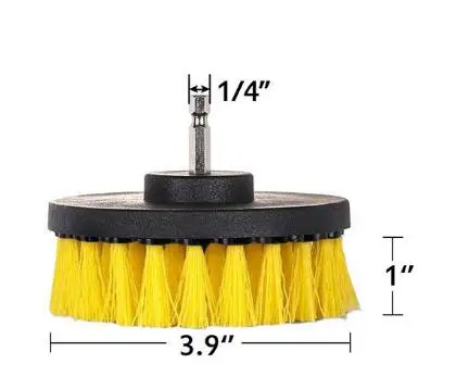 4 шт. насадка в виде Щетки Набор-насадка в виде Щетки скруббер питания для очистки ванной чистка ванны щетка сверло Набор для чистки D30 - Цвет: style 4