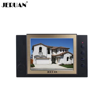 

JERUAN 8 inch video door phone doorbell intercom system only monitor video recording photo taking black doorphone +power adapter
