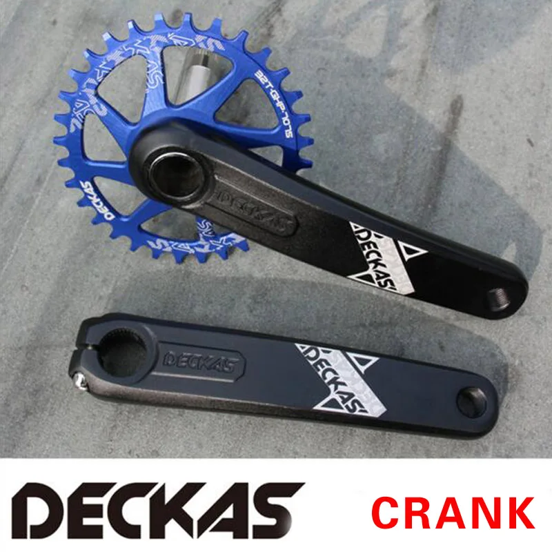 

Deckasm crank with the middle axle of mountain bike, with left and right crank, single disk modification