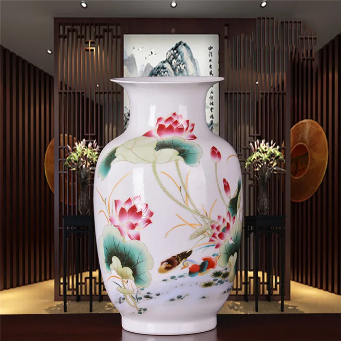 Новое поступление старинная Цзиндэчжэнь тонкая китайская ваза с цветами и птичьими узорами Керамическая Настольная Ваза фарфоровая декоративная ваза - Цвет: N
