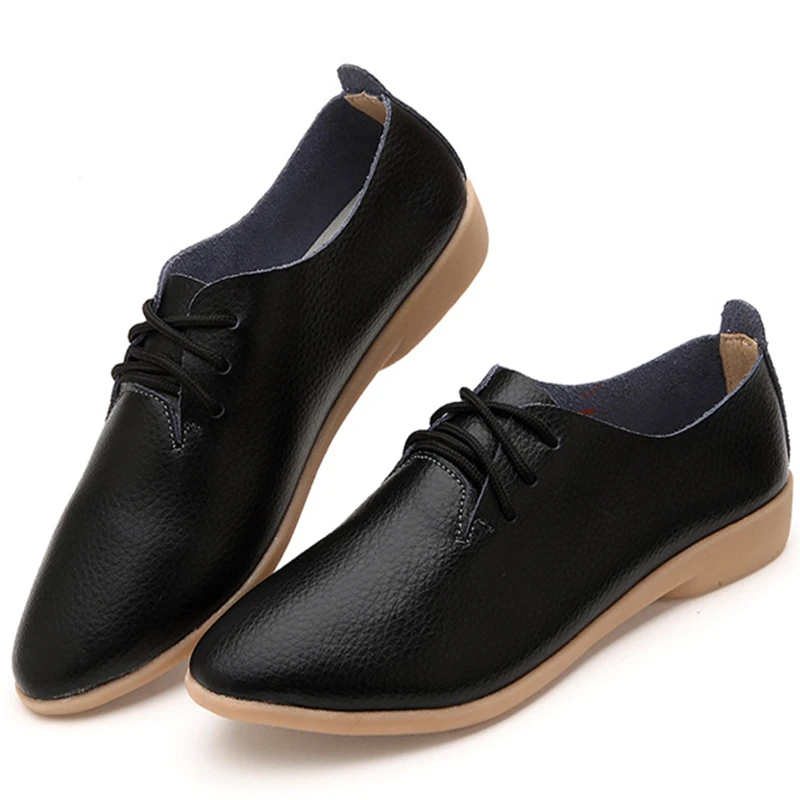 leather simple shoes