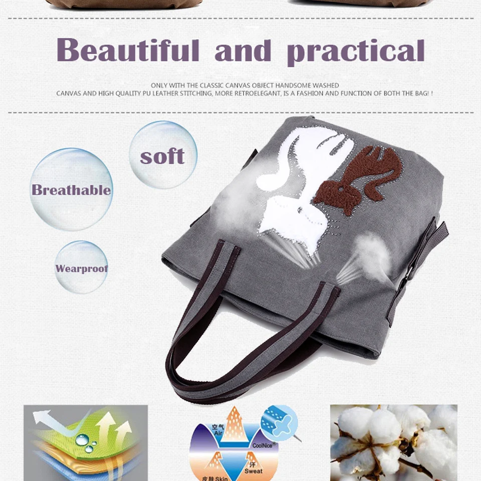 k2 classic fashion canvas bag