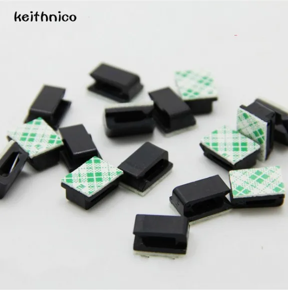 KEITHNICO 25Pcs Adhesive font b Cable b font Clips Organizer For Car Driving Recorder USB Charging