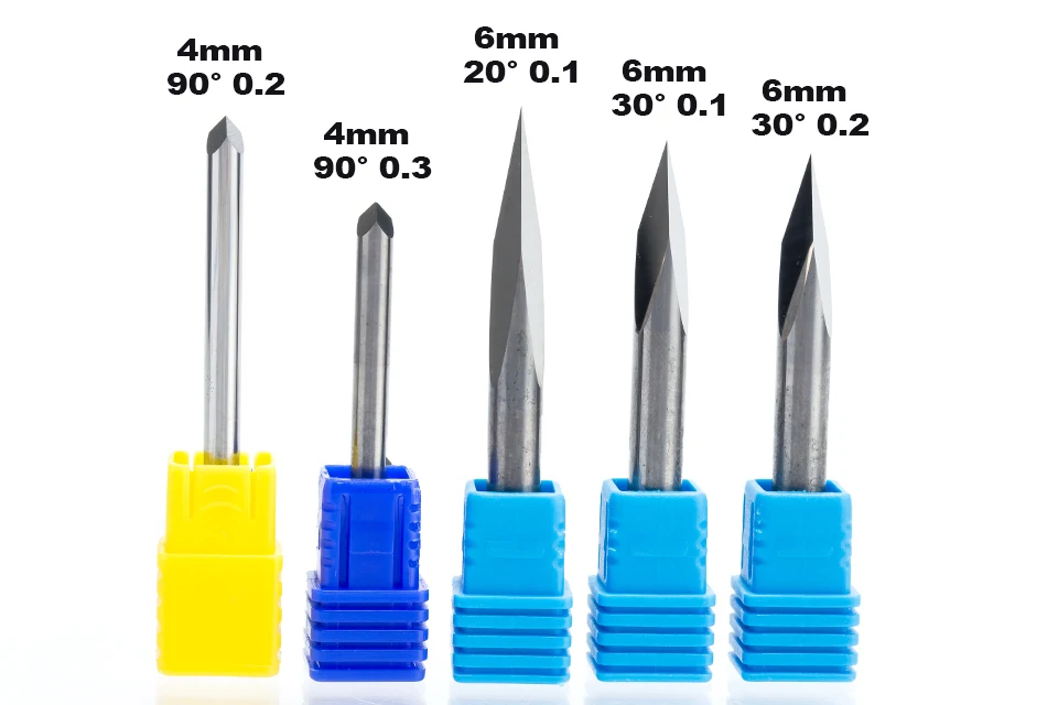 HUHAO 1 шт., 4 мм, 6 мм, 3 кромки, твердосплавные пипамидные биты 3A, высокое качество, гравировальные биты с ЧПУ, фрезерный станок, 3 лицевые инструменты для резьбы по камню