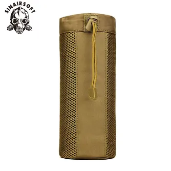 

Molle System Tactical Kettle Pouch Camo Single Water Bottle Outdoor Climbing Bags Durable Hiking Mesh Water Bag
