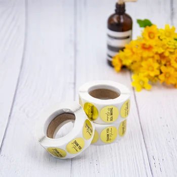 

500pcs Cute Round Gold "THANK YOU for Your Purchase" Stickers DIY Cookies Biscuits Box Decorations Pack Sealing Labels Gift Tags