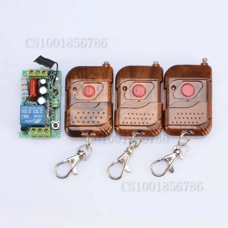 

AC220V 1CH 10A RF Wireless Remote Control Switch Light Lamp LED SMD A ON B OFF 1Receiver&3Transmitter