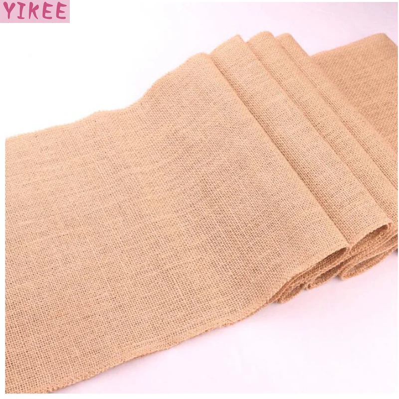 12x110 inch 100% pure linen table runner,burlap table runner for wedding decoration