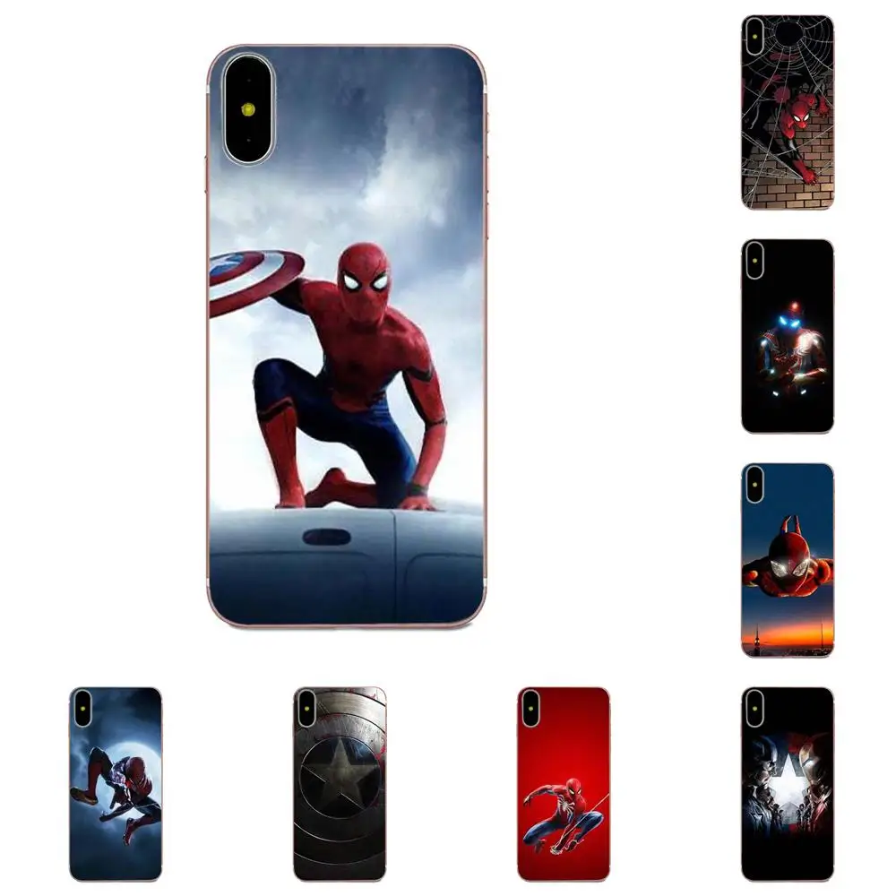 Мягкий ТПУ художественный принт для Samsung Galaxy Note 5 8 9 S3 S4 S5 S6 S7 S8 S9 S10 mini Edge Plus Lite Marvel
