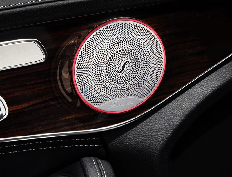 4 шт. дизайн burmester Hi-End аудио динамик Автомобильная дверь громкоговоритель отделка кольцо для Mercedes Benz AMG 15-16 E W213 C W205 GLC класс