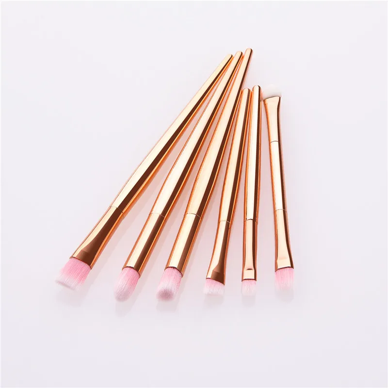 

6pcs/set Makeup Brushes Set Professional Flat Rose Gold Brush Cosmetics Make Up Brushes kit Pincel Maquiagem T06017
