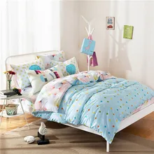 MEILUO Spring And Summer Rural Floral Sweetheart Cartoon Cotton Covered Four-Piece Suit