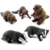 Simulation forest wild animal model one piece Badger Wolverine Anteater Beaver Bear action figure PVC toy figurine Gift For Kids ► Photo 2/6