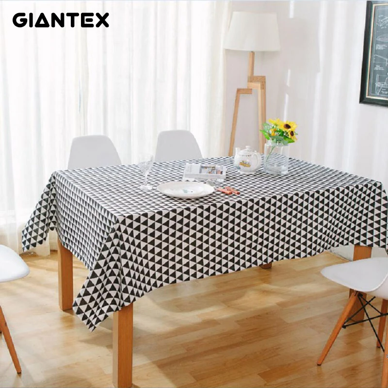 

GIANTEX Table Cloth Cotton Linen Tablecloth Rectangular Tablecloths Dining Table Cover Obrus Tafelkleed mantel mesa nappe U1002
