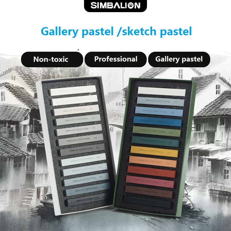 Simbalion 12 цветов МАСТЕР-галерея пастельный эскиз/жизнь и природа тона/флуоресцентные пастельные художественные принадлежности для рисования
