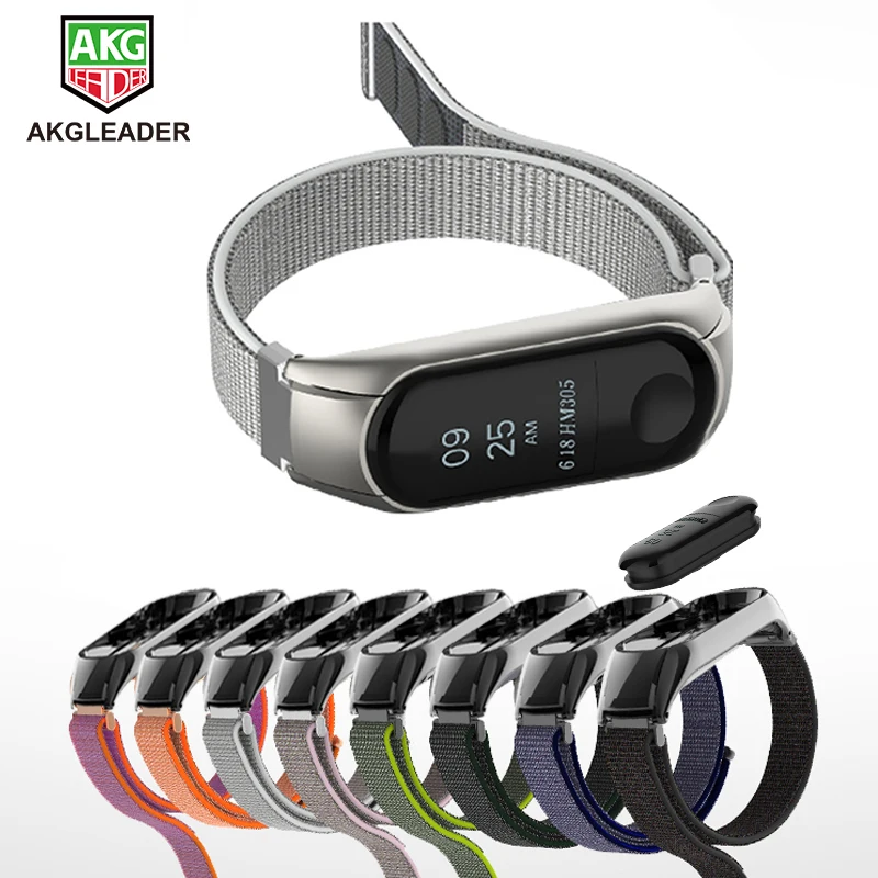 

AKGLEADER For Xiaomi Mi Band 3 2 Nylon Replacement Band Sport Wristband Watch Strap For XIAOMI MI Band 3 2 Bracelet Wrist Watch