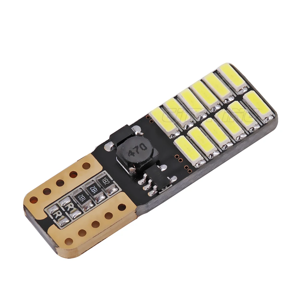 1 шт./лот T10 Светодиодная Лампа 194 Led Canbus 24SMD 4014 автомобильная светодиодная