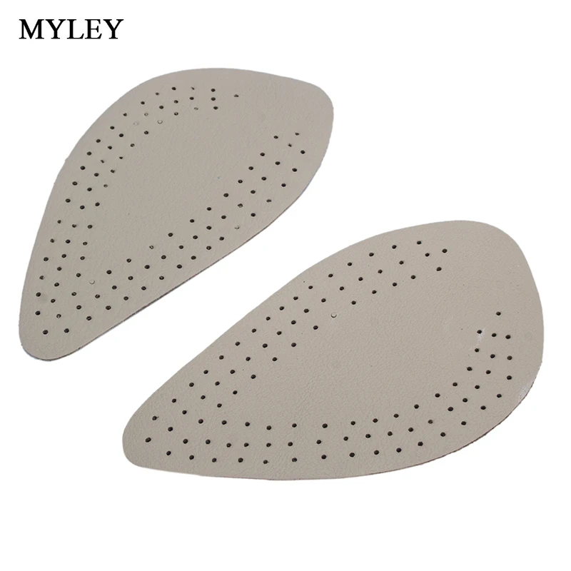 MYLEY Breathable Black/Brown Cowskin and Latex Insoles Mat Pads Soft Front Foot Shoes Insole for Ladies High Heels Relieve Pain