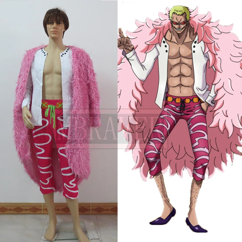 One Piece Joker Donquixote Doflamingo เครื่องแต่งกาย Cosplay Anime