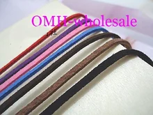 OMH atacado 5 M 5 cada tira longa 1 M ferramentas de fabricação de Jóias de veludo Macio Coréia geada Cord Tópico Para Diy Pulseira Colar(China)