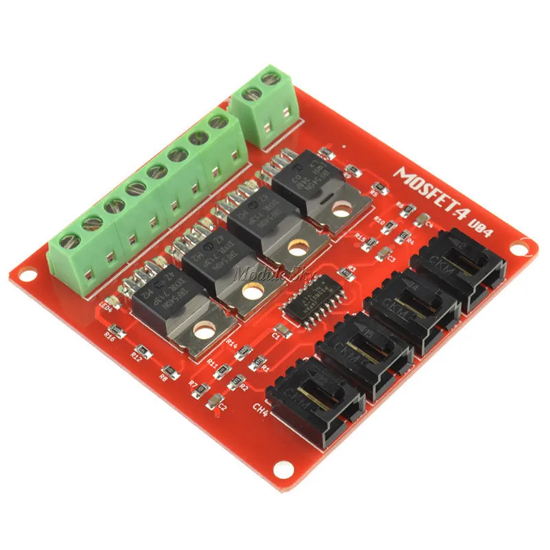 

Four Channel 4 Route MOSFET Button IRF540 V4.0+ MOSFET Switch Module For Arduino