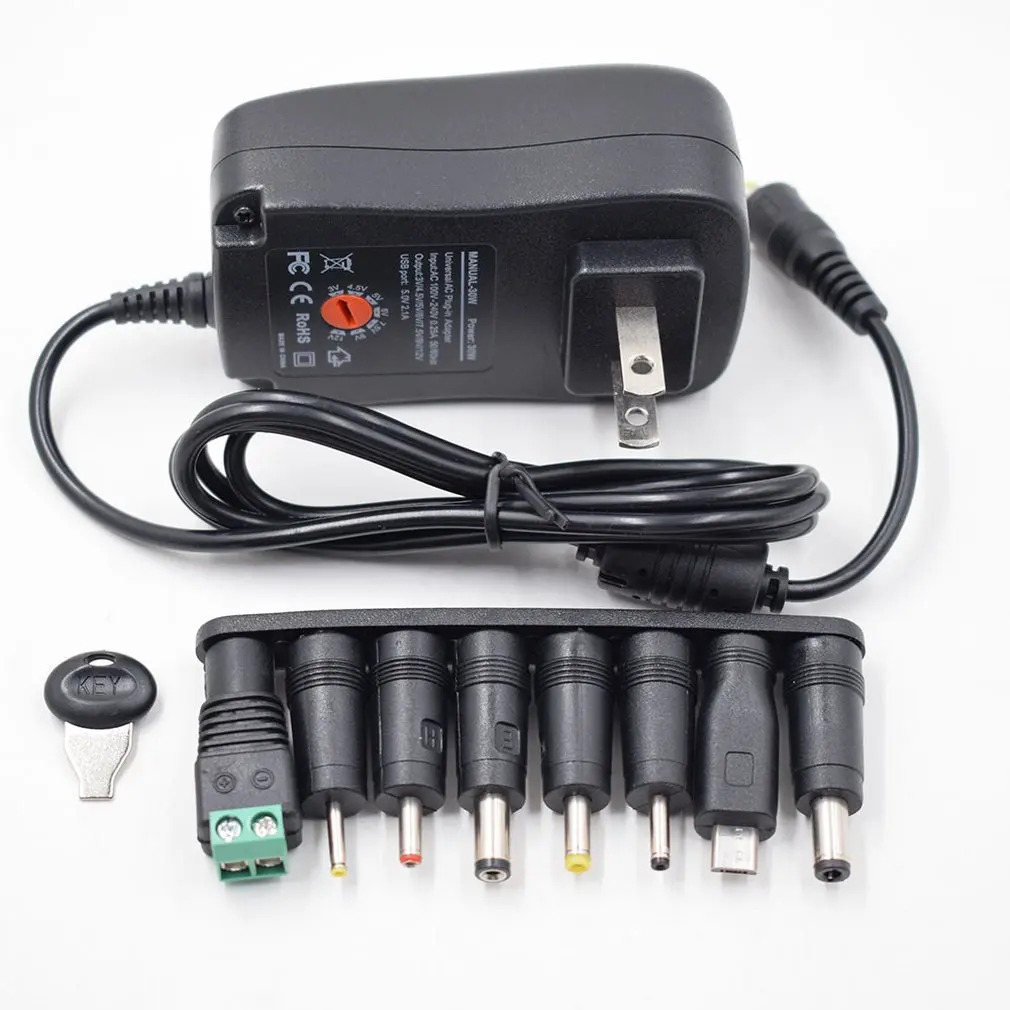 

5V 9V 12V 2.5A AC / DC Adapter Adjustable Power supply Universal Power Charger for LED Light Bulb LED Strip